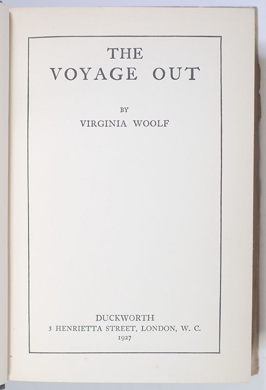 The Voyage Out.