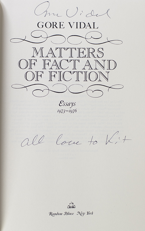 Matters of Fact and of Fiction (Essays 1973-1976).