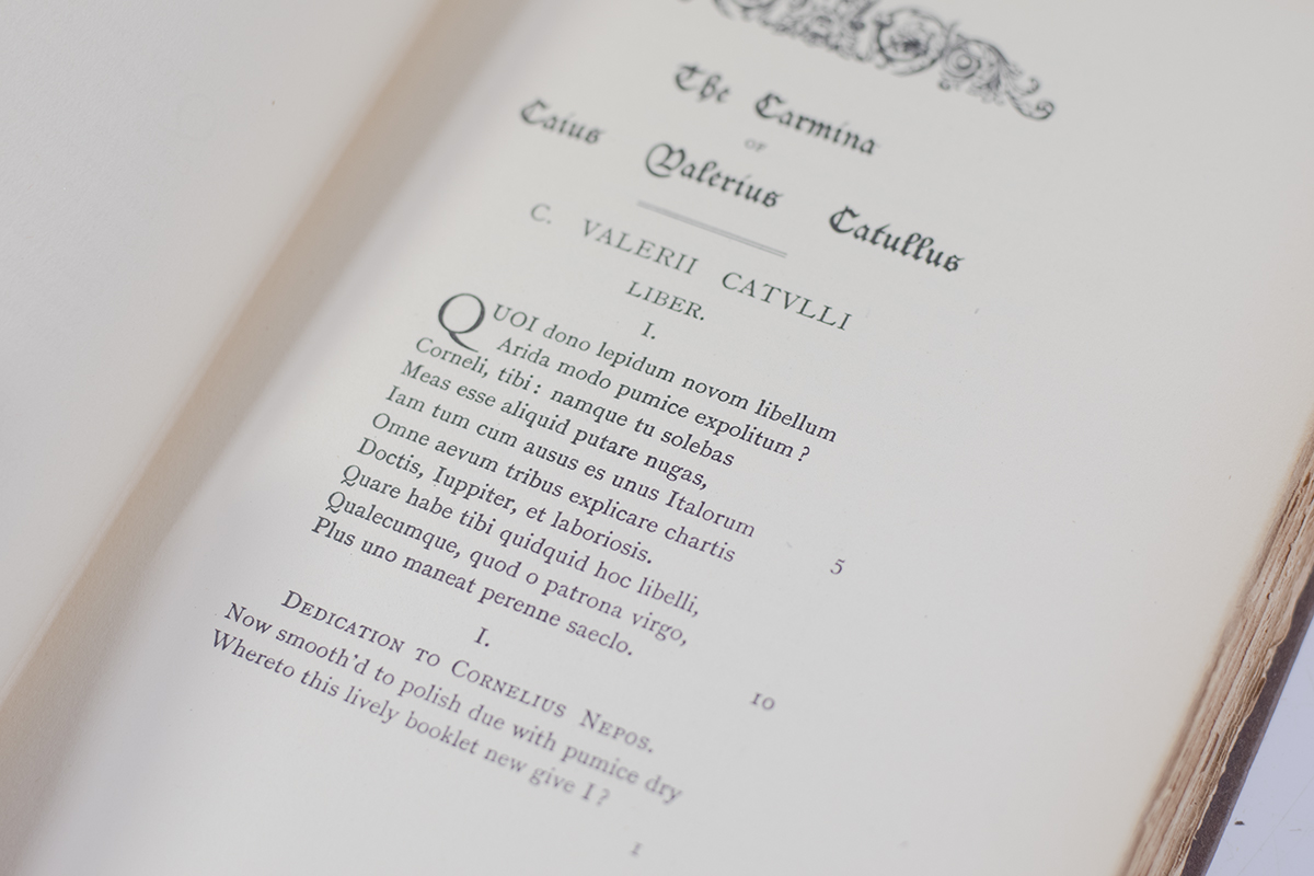 The Carmina of Caius Valerius Catullus.
