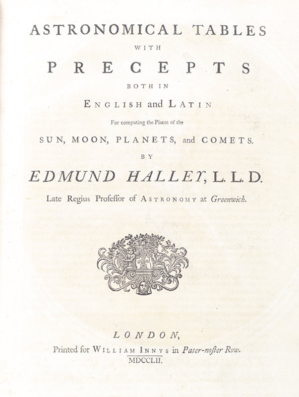Astronomical Tables with Precepts both in English and Latin for Computing the Places of the Sun, Moon, Planets, and Comets.