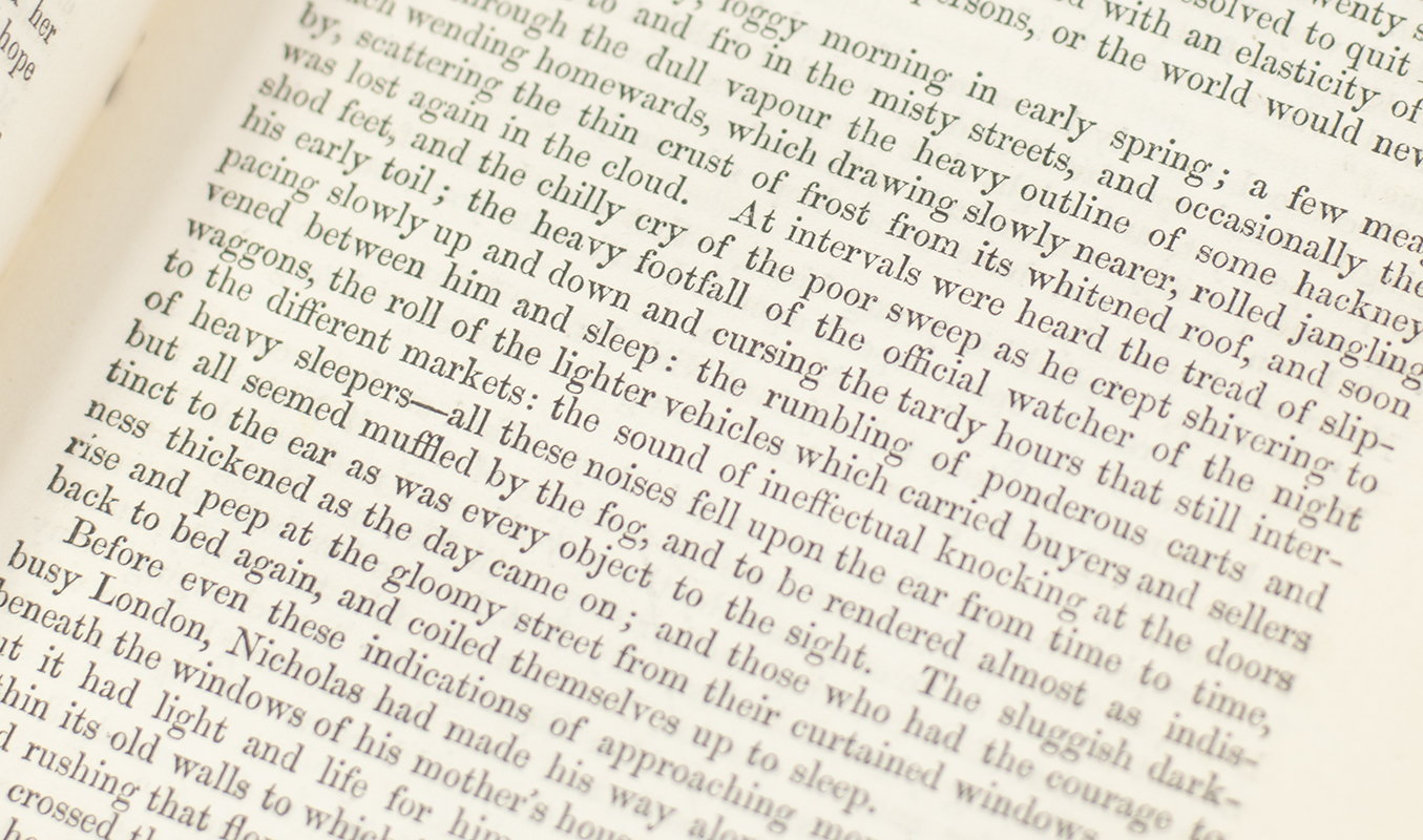 The Life and Adventures of Nicholas Nickleby.