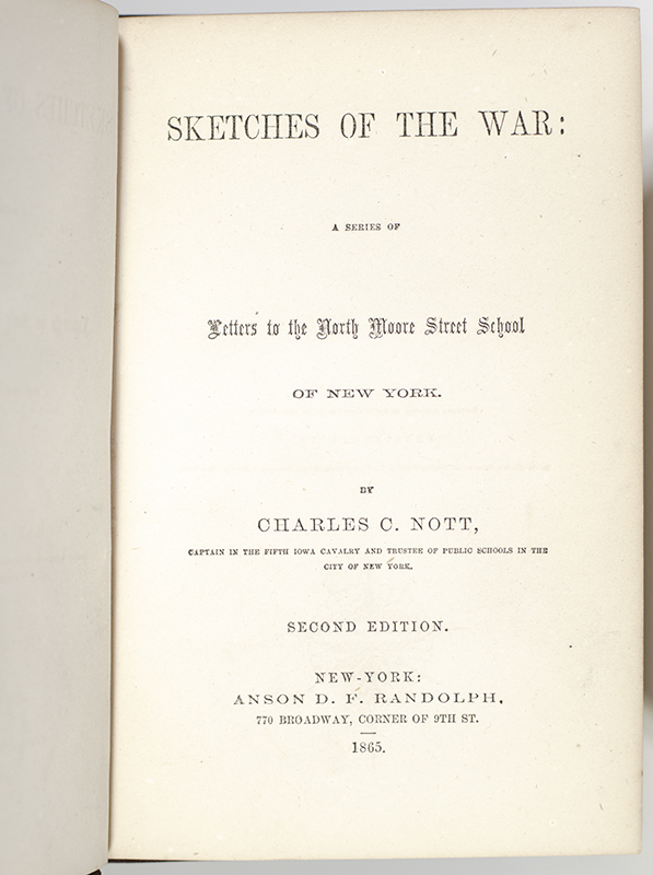 Sketches of the War: A Series of Letters to the North Moore Street School of New York.