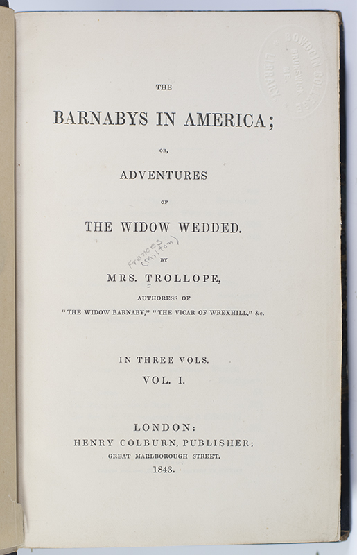 The Barnabys in America; or, Adventures of the Widow Wedded.
