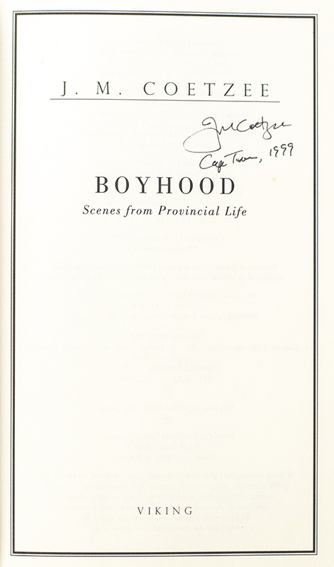 Boyhood: Scenes from Provincial Life.