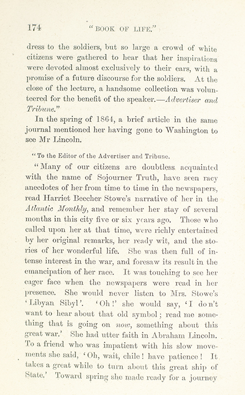 Narrative of Sojourner Truth, A Northern Slave, Emancipated From Bodily Servitude by the State of New York, in 1828 and The Book of Life.