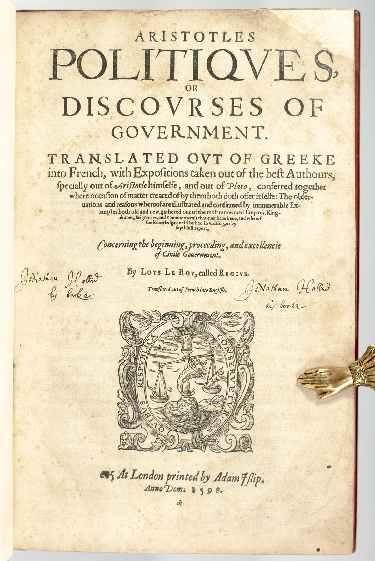 Politiques, or Discourses of Government.