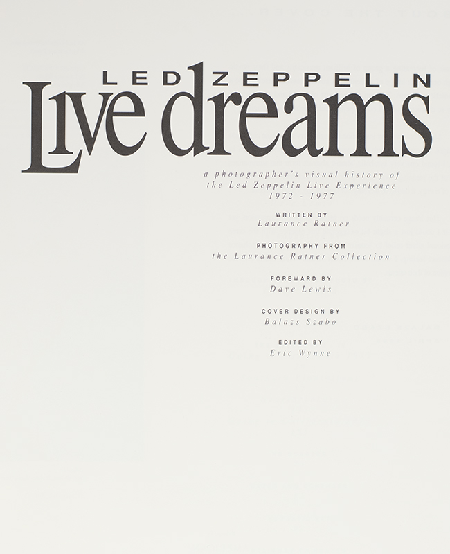 Led Zeppelin: Live Dreams.