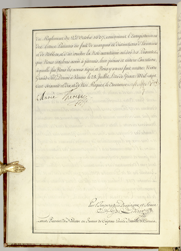 18th Century French Nobility Patent.