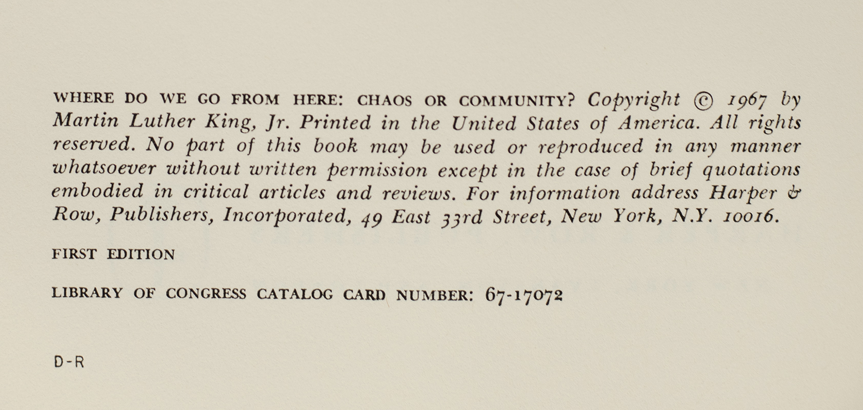 Where Do We Go From Here: Chaos or Community?