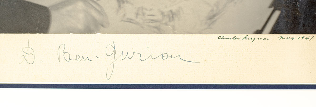 David Ben-Gurion Signed Photograph.