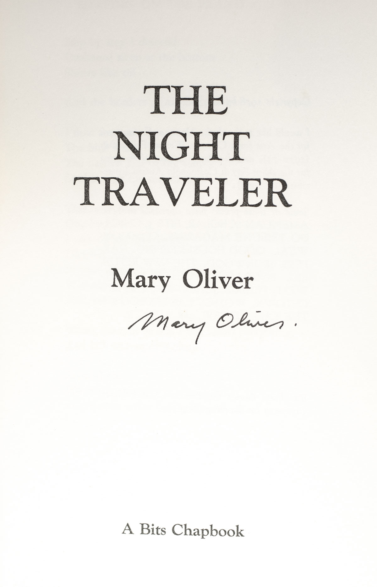 The Night Traveler.