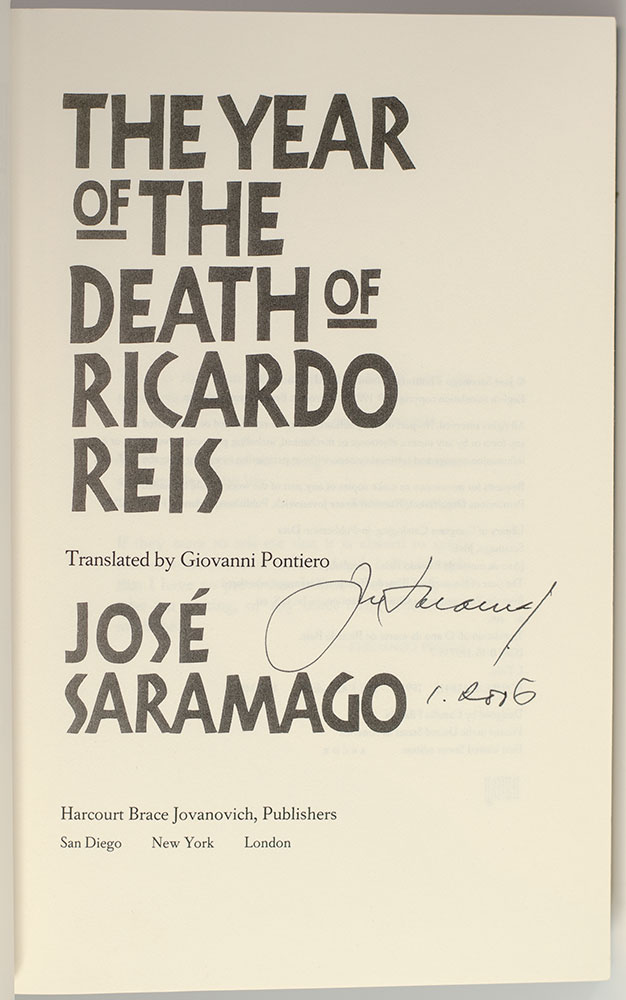 The Year of the Death of Ricardo Reis.