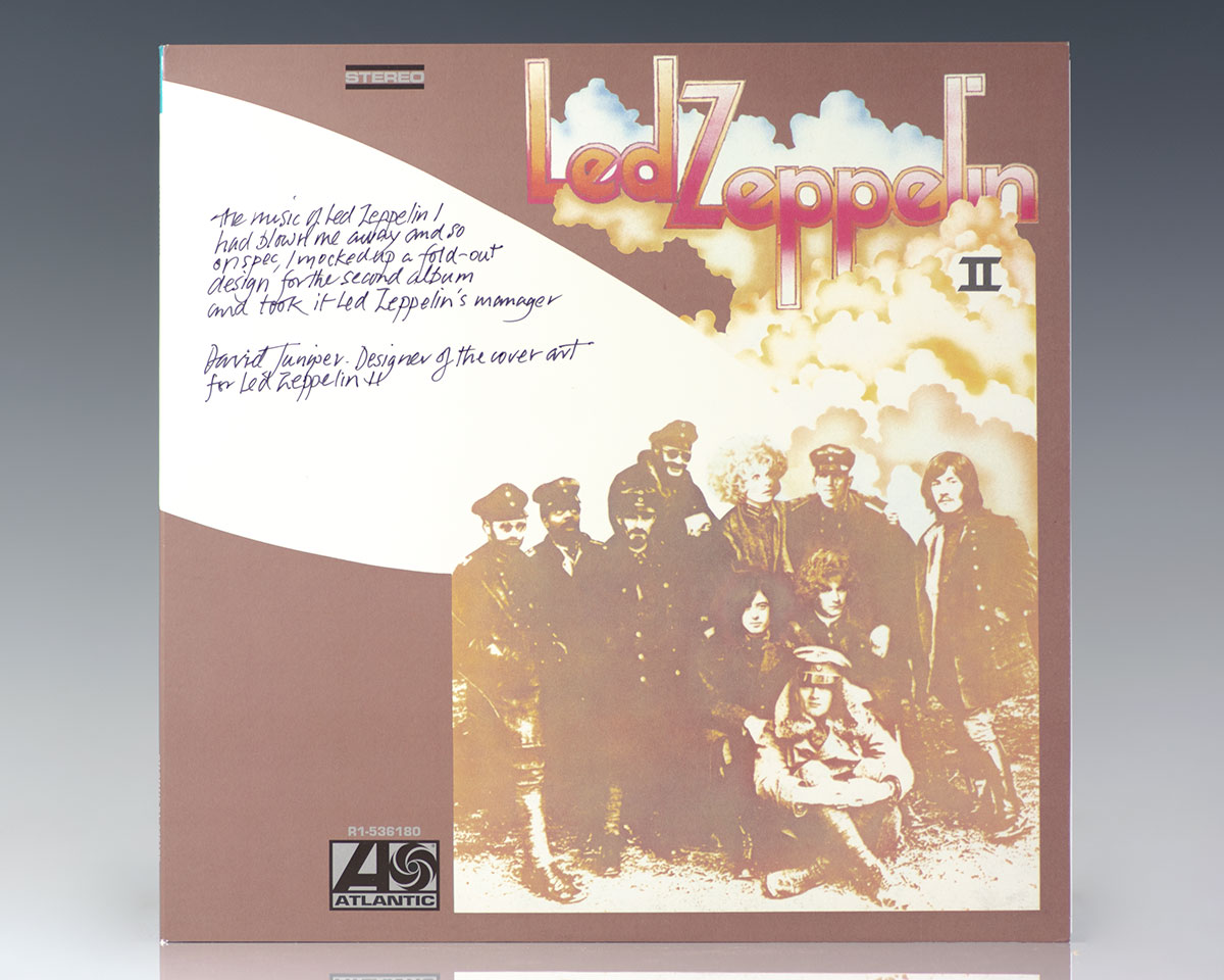 David Juniper Signed Led Zeppelin II Album. - Raptis Rare Books