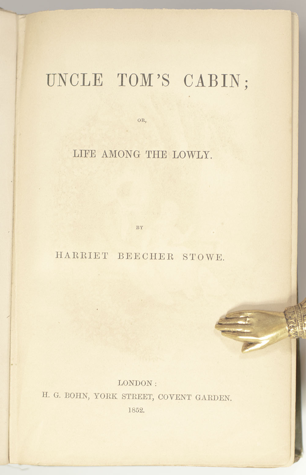 Uncle Tom's Cabin; or, Life Among the Lowly.
