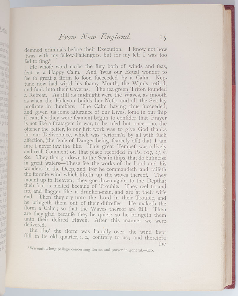 John Dunton's Letters From New-England.