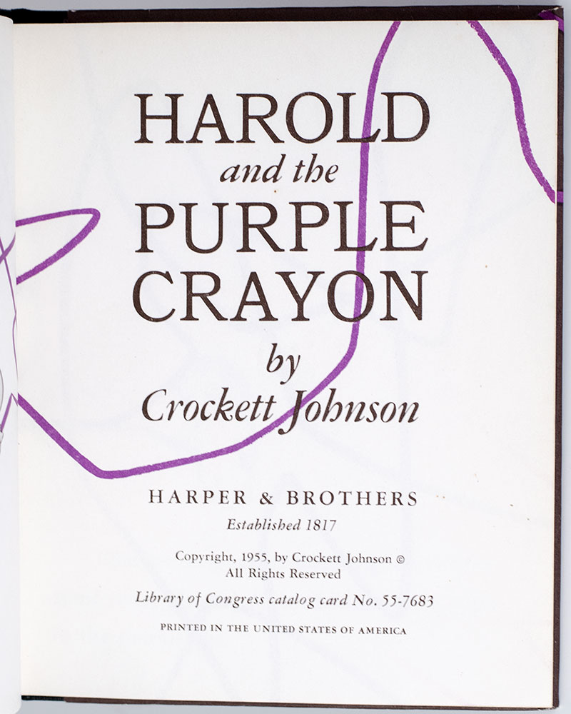 Harold and the Purple Crayon.