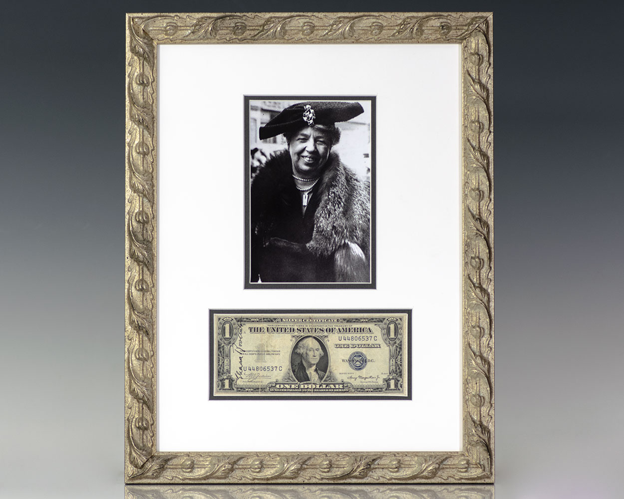Eleanor Roosevelt Signed Dollar Bill.