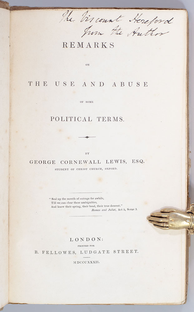 Remarks on The Use and Abuse of Some Political Terms.
