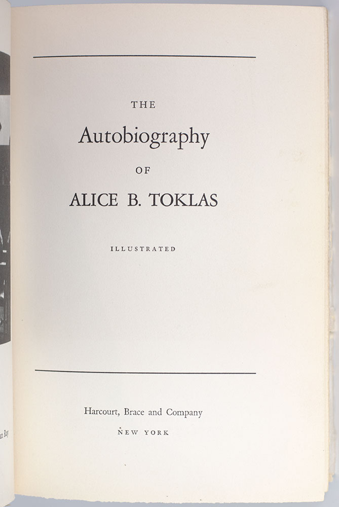 The Autobiography of Alice B. Toklas.