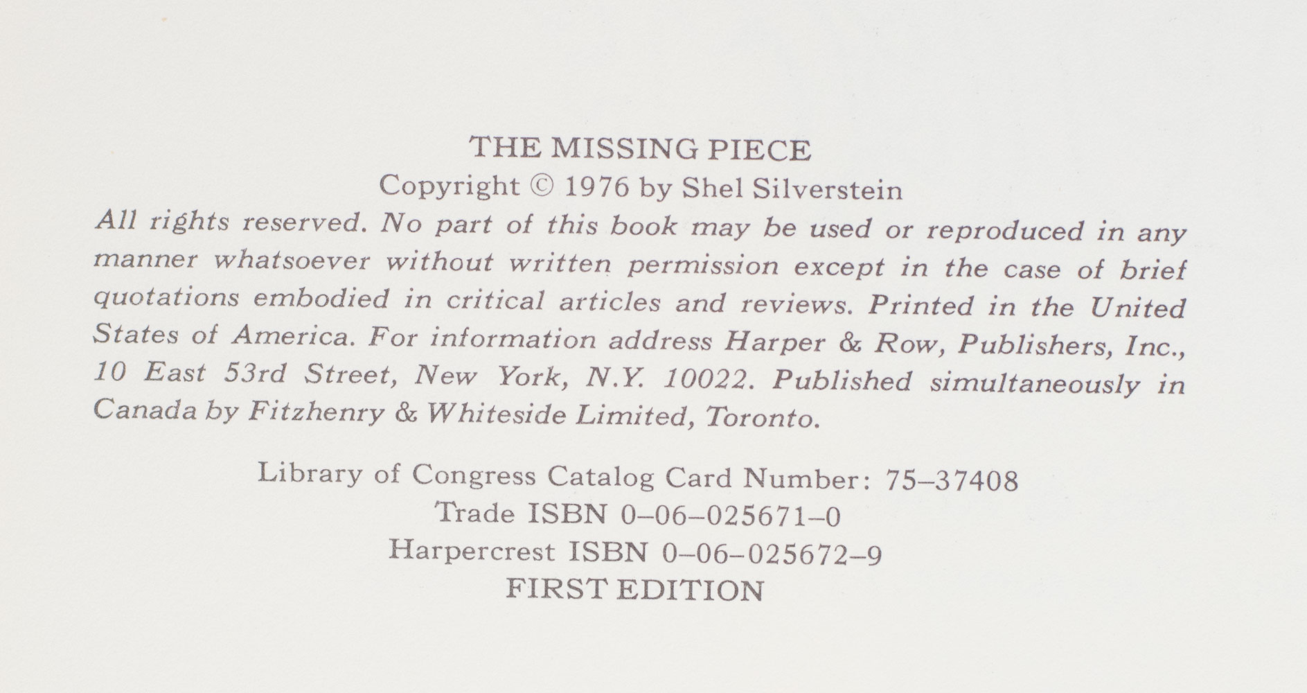 The Missing Piece.