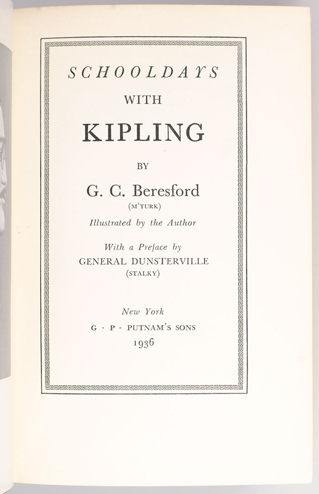 Schooldays With Kipling.
