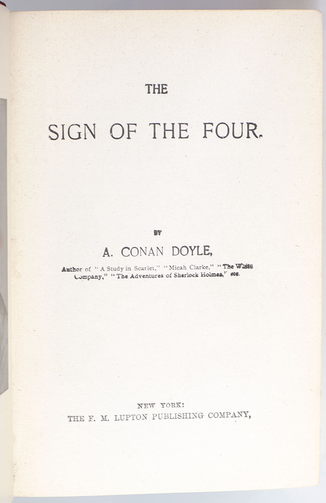 The Sign of the Four.