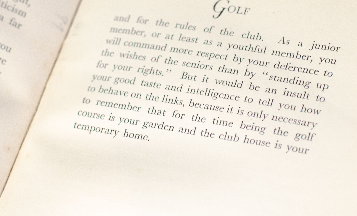 Golf: Being a Short Treatise for the Use of Young People Who Aspire to Proficiency in the Royal and Ancient Game.