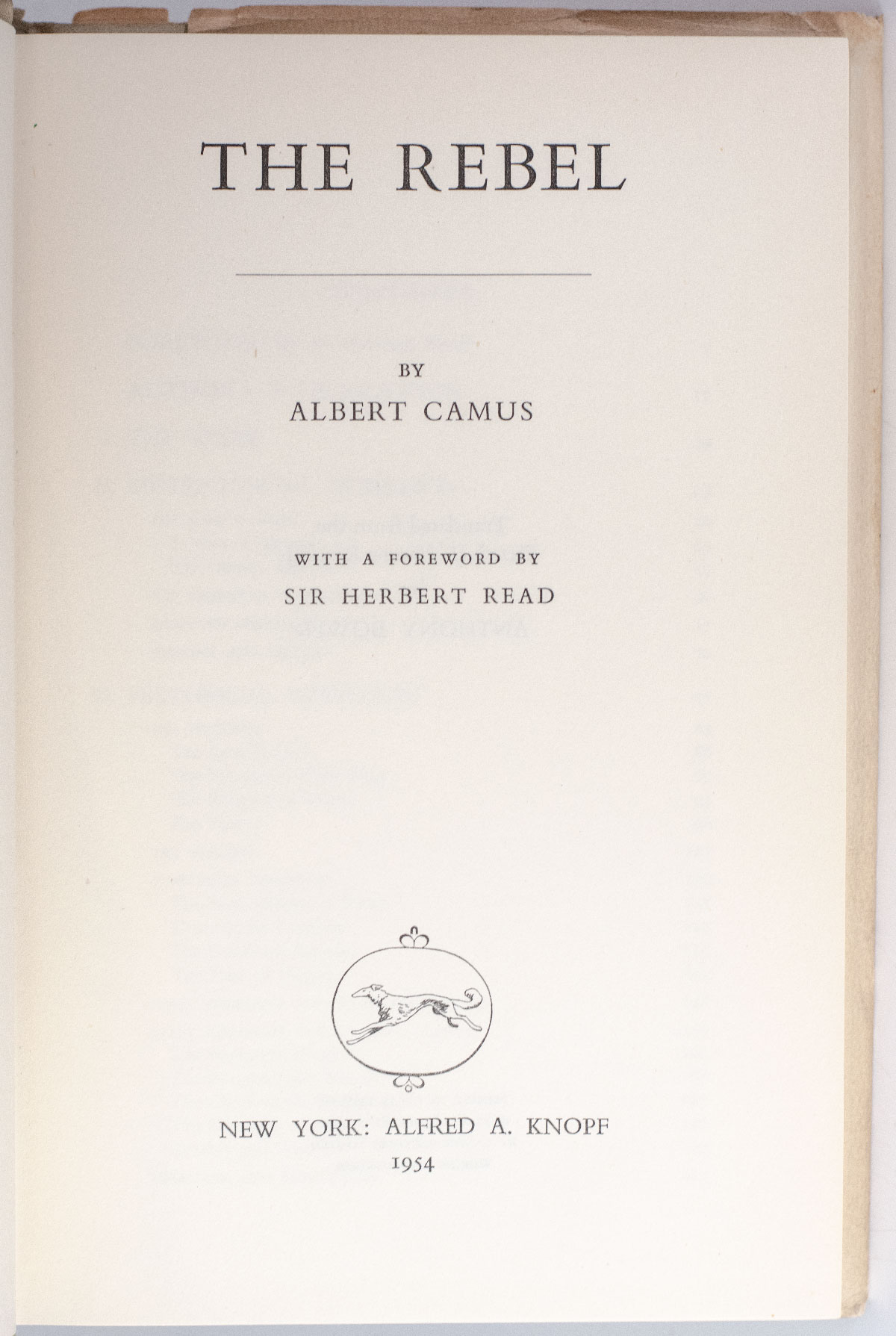 The Rebel: An Essay on Man in Revolt.