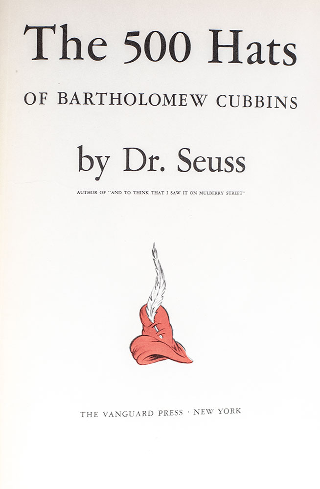 The 500 Hats of Bartholomew Cubbins.
