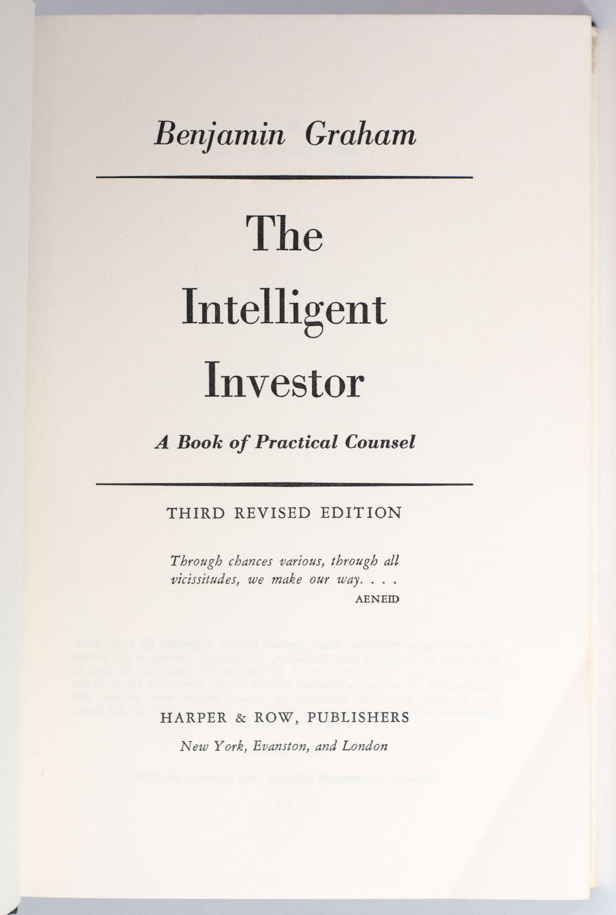 The Intelligent Investor.