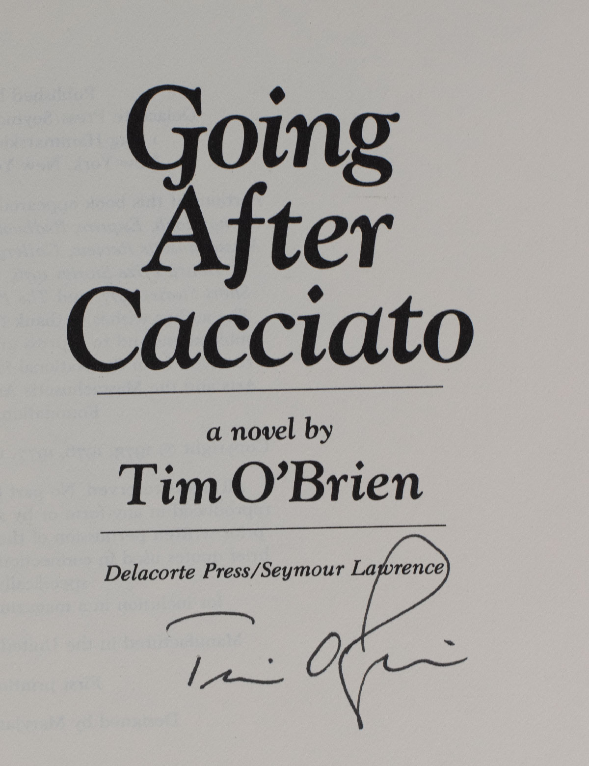 Going After Cacciato.