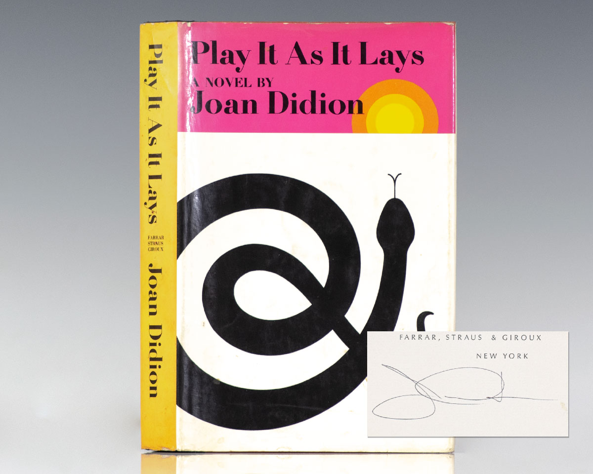 Play It As It Lays FIrst Edition Signed Joan Didion
