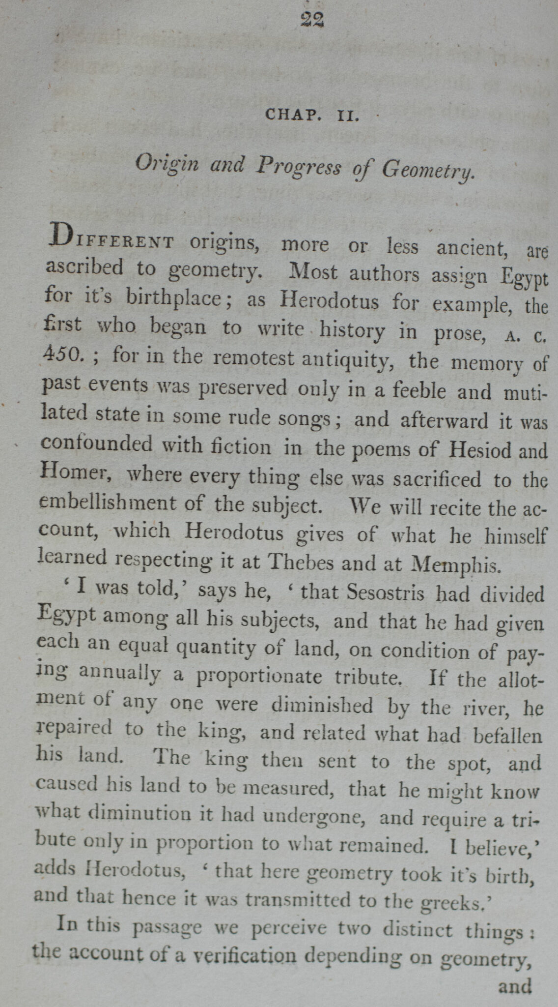 A General History of Mathematics From the Earliest Times, to the Middle of the Eighteenth Century.