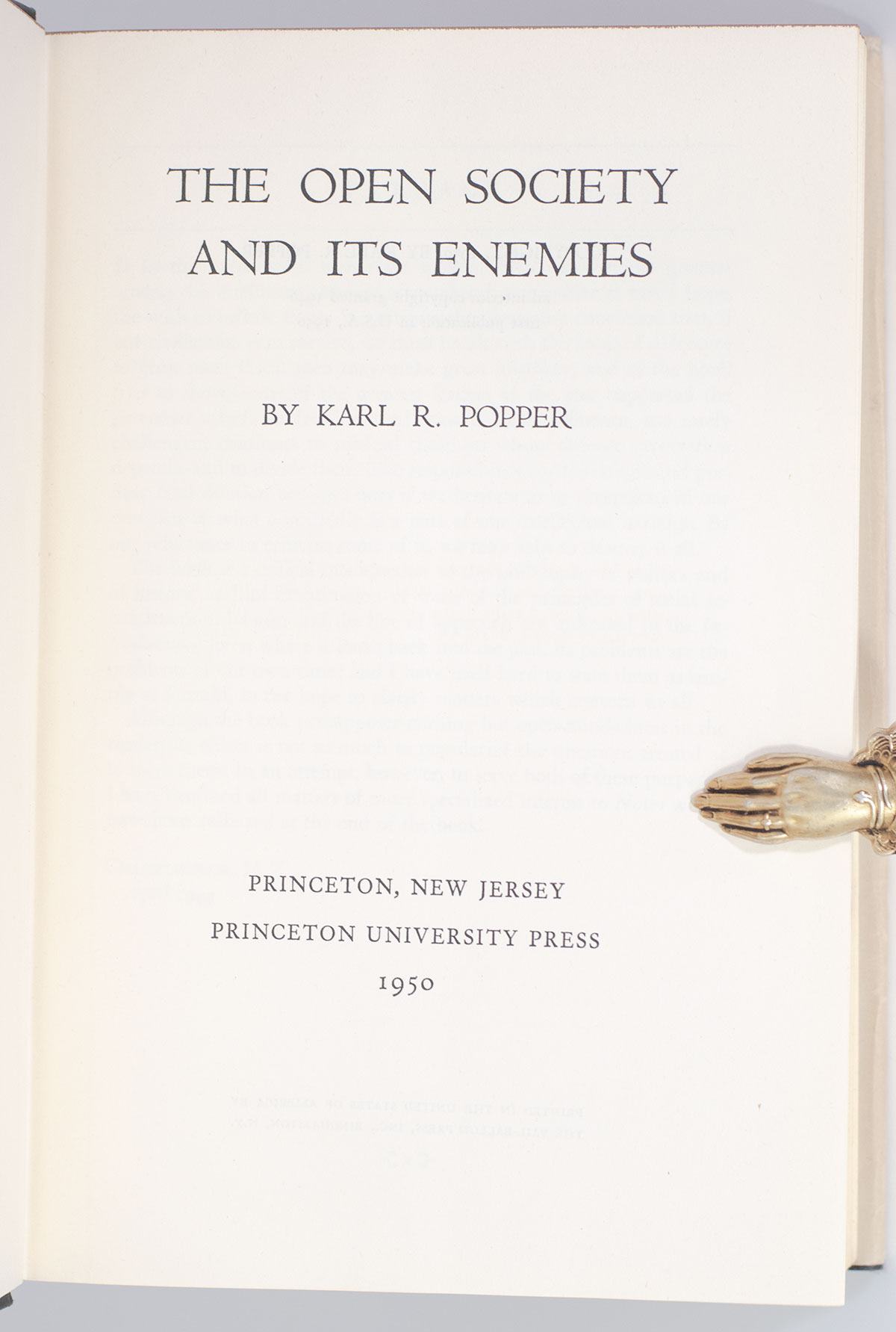 The Open Society And Its Enemies.