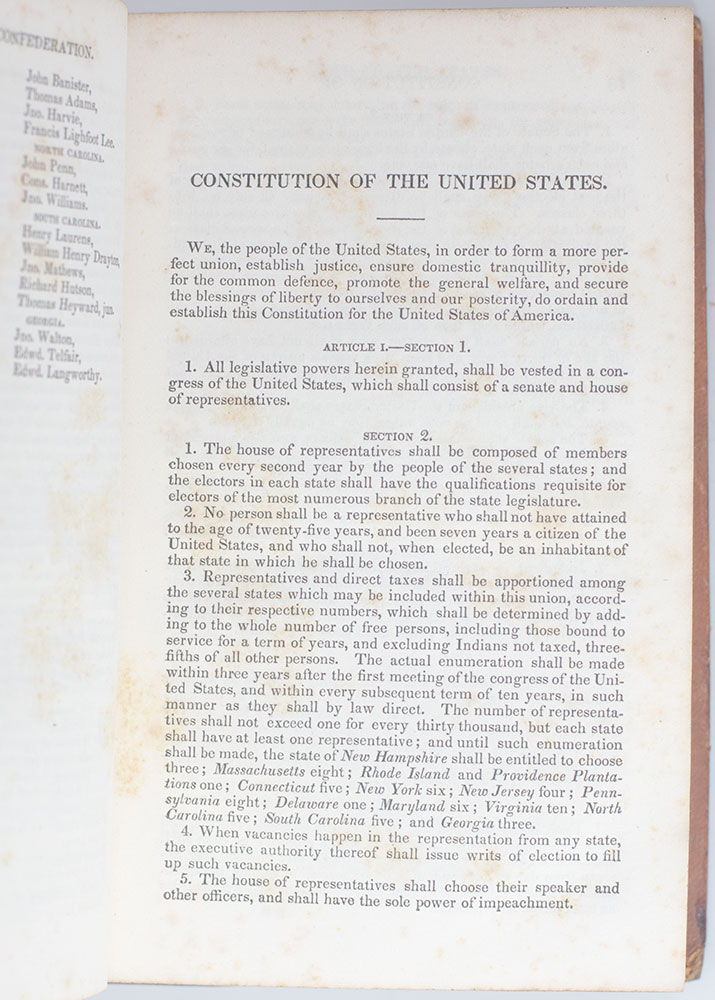 The American's Guide: Comprising The Declaration of Independence; The Articles of Confederation; The Constitution of the United States; and the Constitutions of the Several States Composing the Union. viz. Maine, Massachusetts, New Hampshire, Vermont, Rhode Island, Connecticut, New York, New Jersey, Pennsylvania, Delaware, Maryland, Virginia, North Carolina, South Carolina, Georgia, Kentucky, Tennessee, Ohio, Indiana, Louisiana, Mississippi, Illinois, Alabama, Missouri.