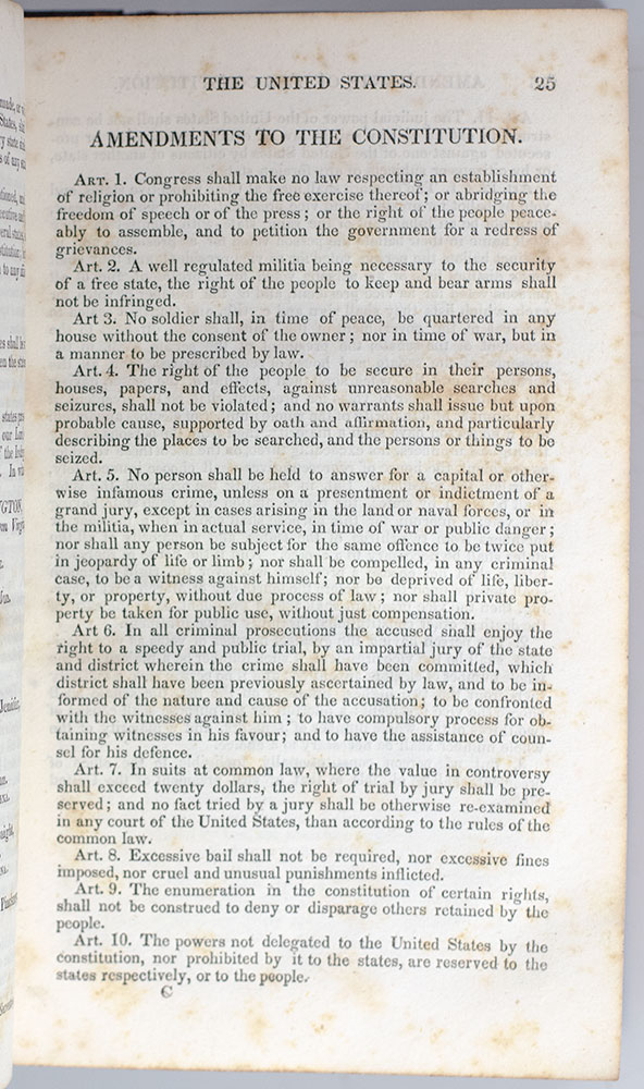 The American's Guide: Comprising The Declaration of Independence; The Articles of Confederation; The Constitution of the United States; and the Constitutions of the Several States Composing the Union. viz. Maine, Massachusetts, New Hampshire, Vermont, Rhode Island, Connecticut, New York, New Jersey, Pennsylvania, Delaware, Maryland, Virginia, North Carolina, South Carolina, Georgia, Kentucky, Tennessee, Ohio, Indiana, Louisiana, Mississippi, Illinois, Alabama, Missouri.