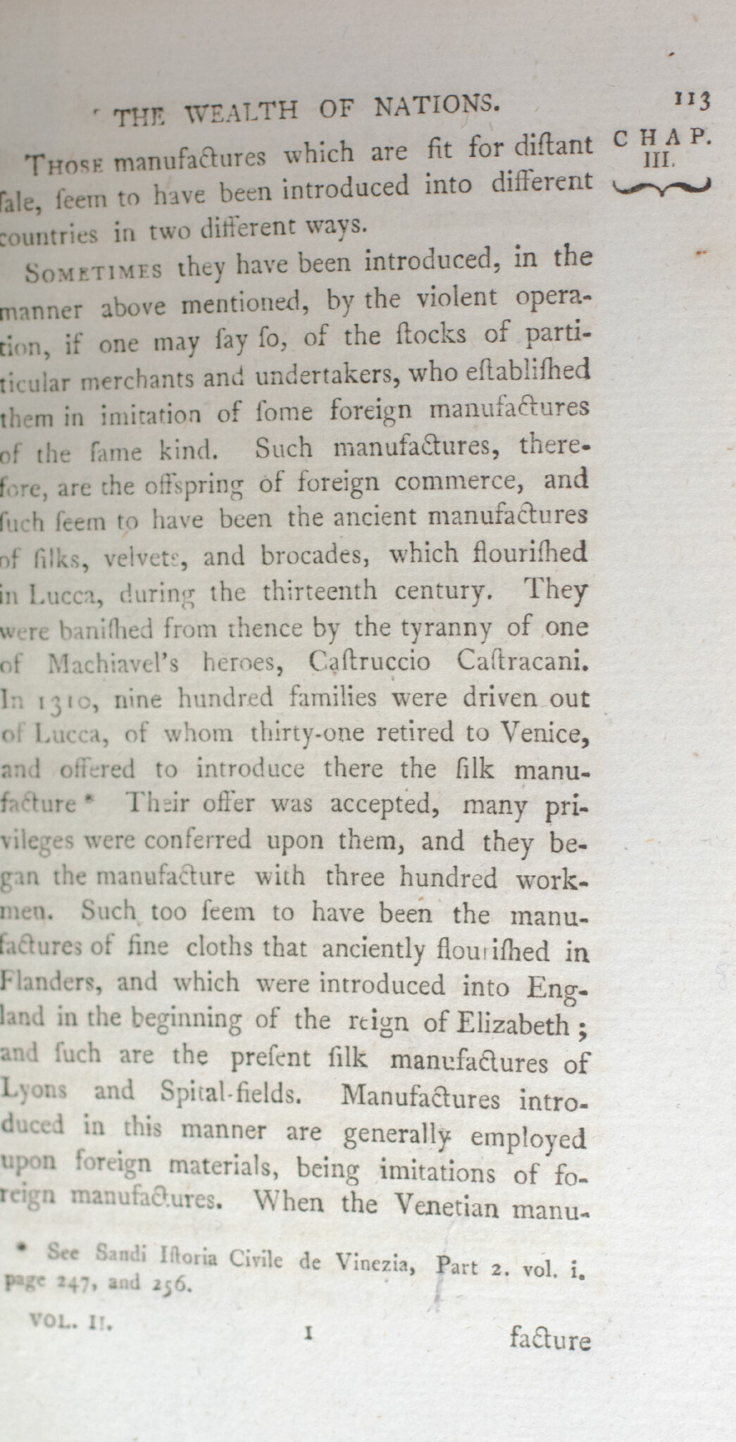 An Inquiry into the Nature and Causes of the Wealth of Nations.