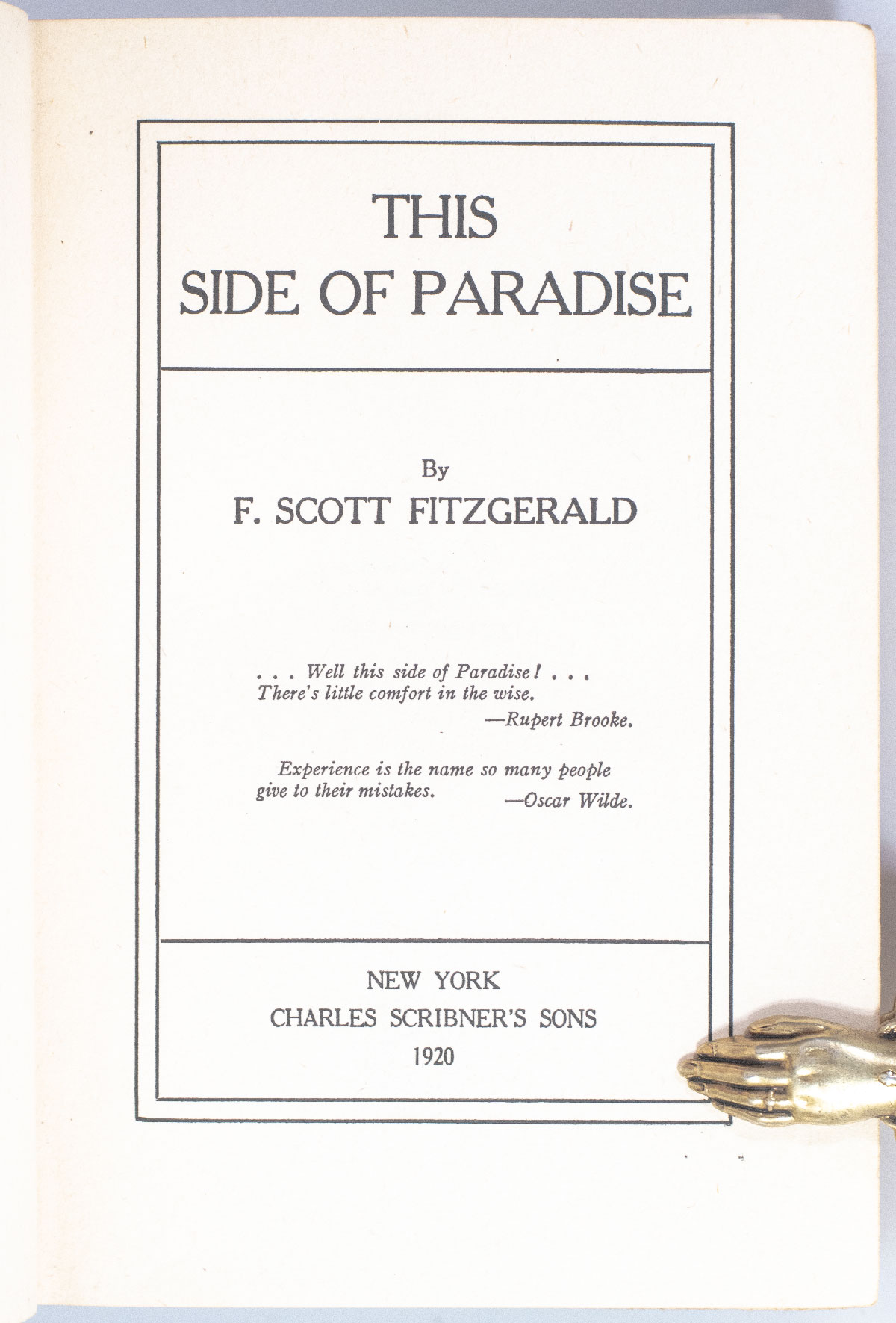 This Side of Paradise.