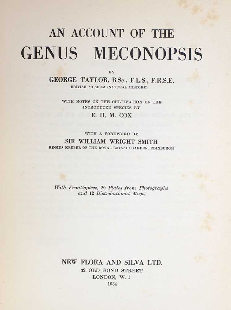 An Account of the Genus Meconopsis.