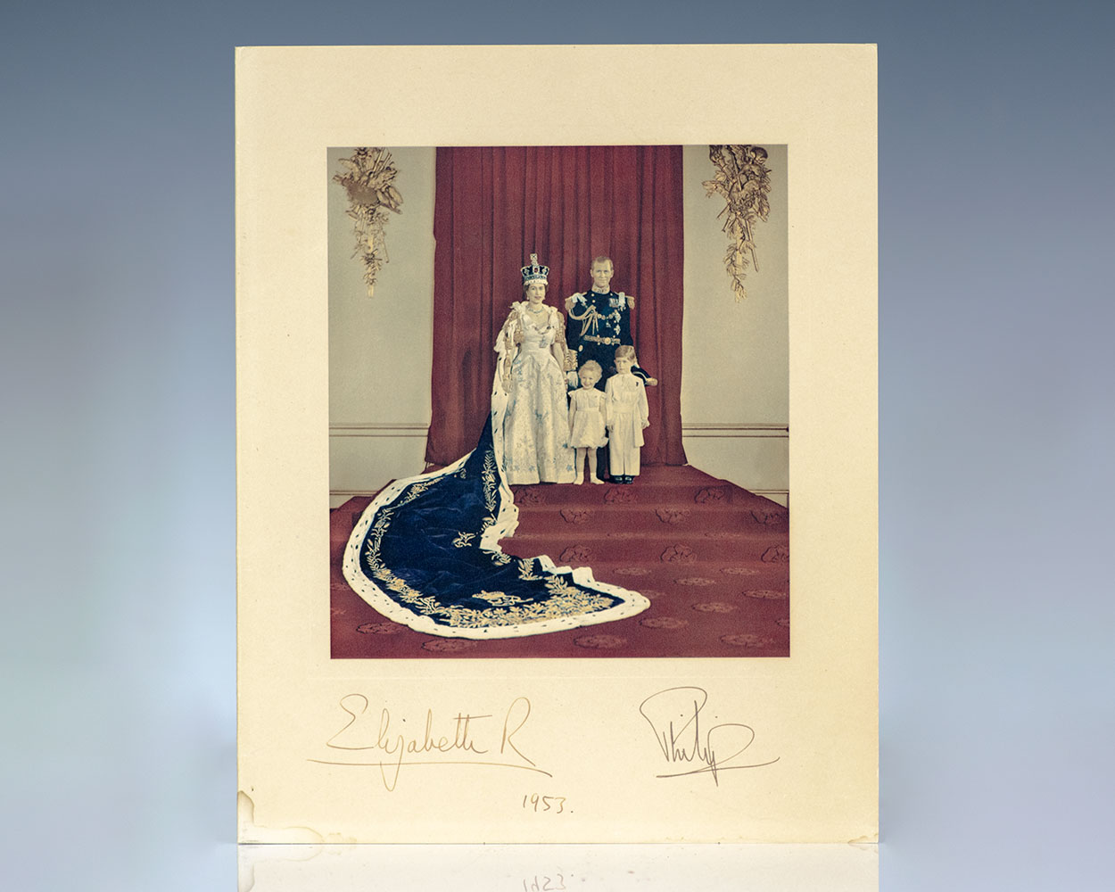Queen Elizabeth and Prince Philip Signed Royal Family Christmas Card Collection.