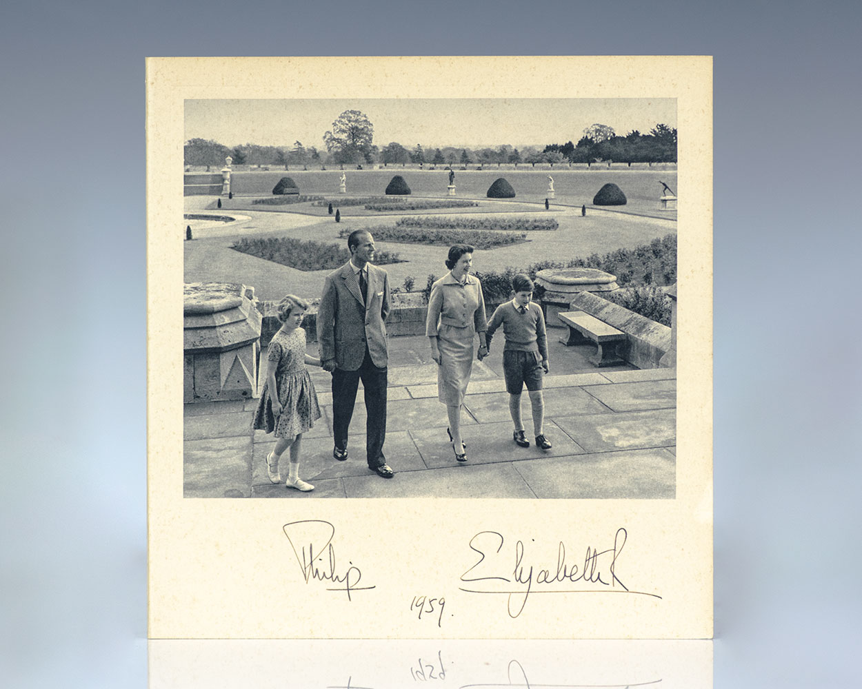 Queen Elizabeth and Prince Philip Signed Royal Family Christmas Card Collection.