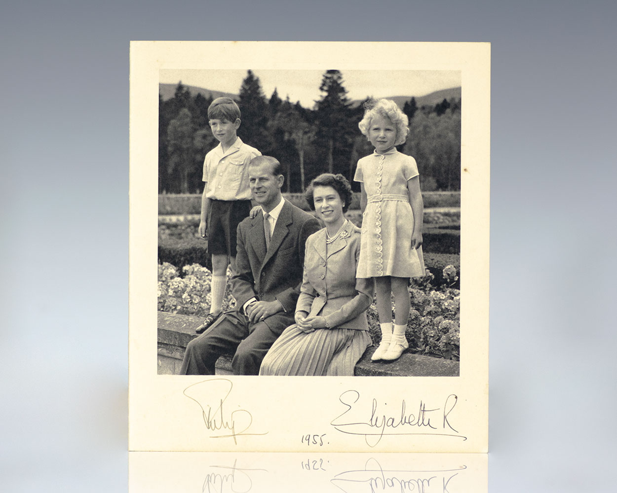 Queen Elizabeth and Prince Philip Signed Royal Family Christmas Card Collection.