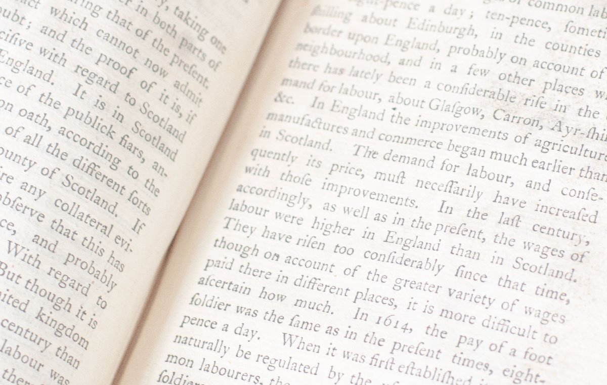An Inquiry into the Nature and Causes of the Wealth of Nations.