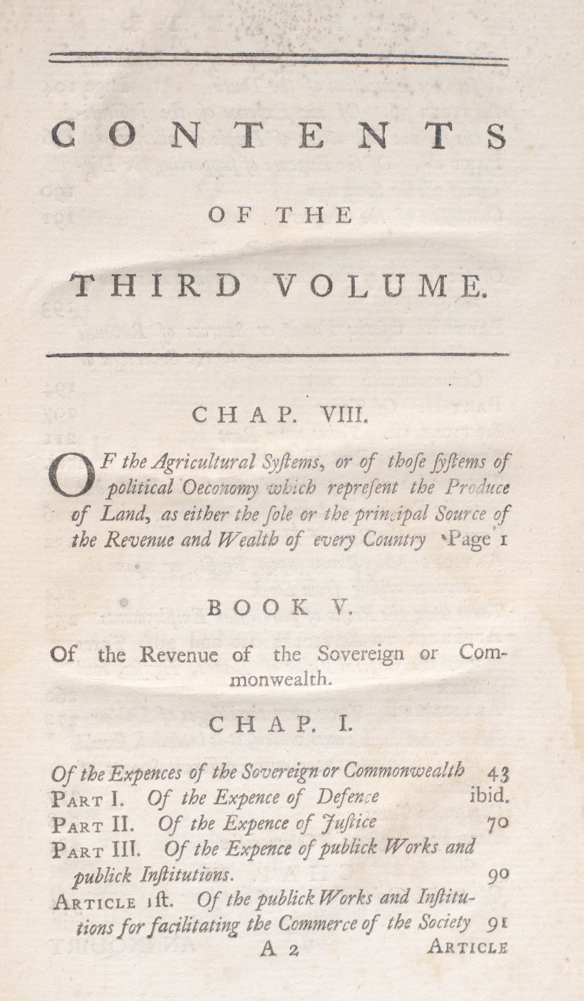 An Inquiry into the Nature and Causes of the Wealth of Nations.