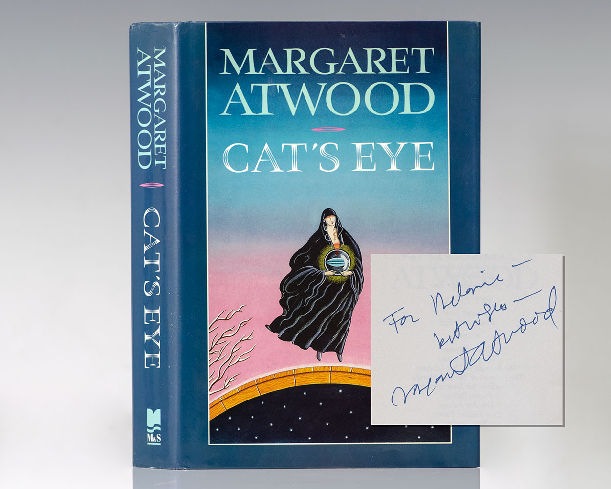First Edition of Margaret Atwood's Cat's Eye; Inscribed by Her To Sally Soames