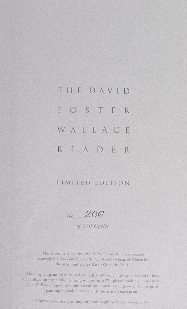 The David Foster Wallace Reader.