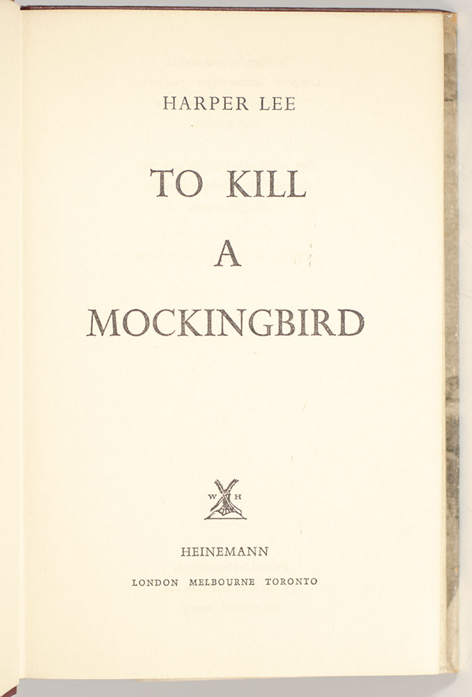 To Kill a Mockingbird.