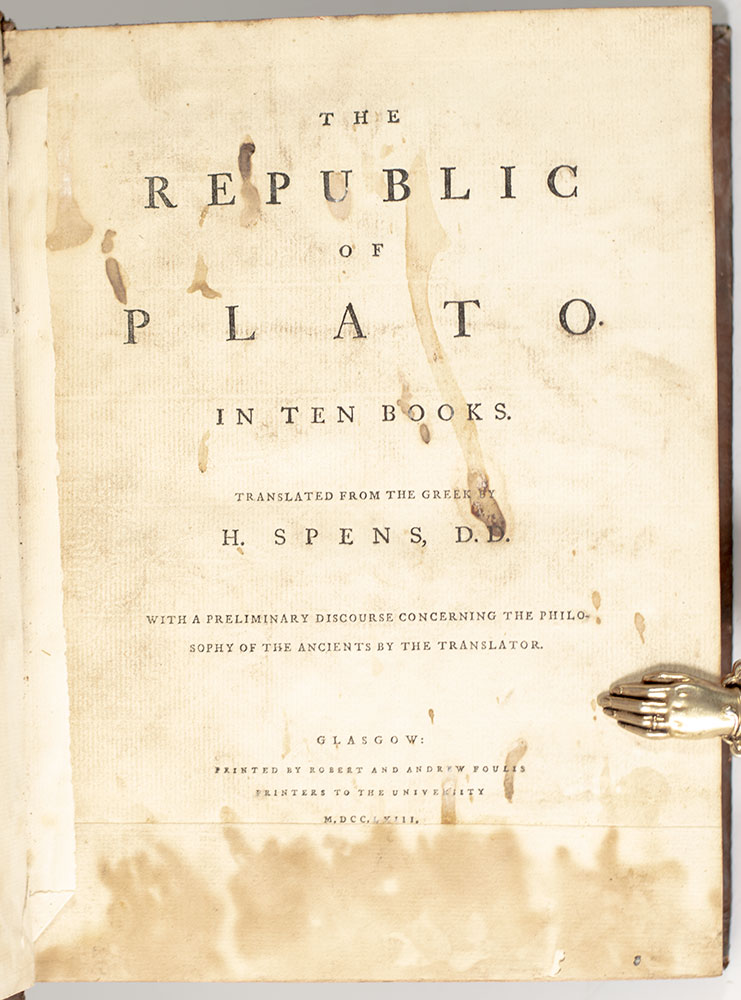 The Republic of Plato In Ten Books.