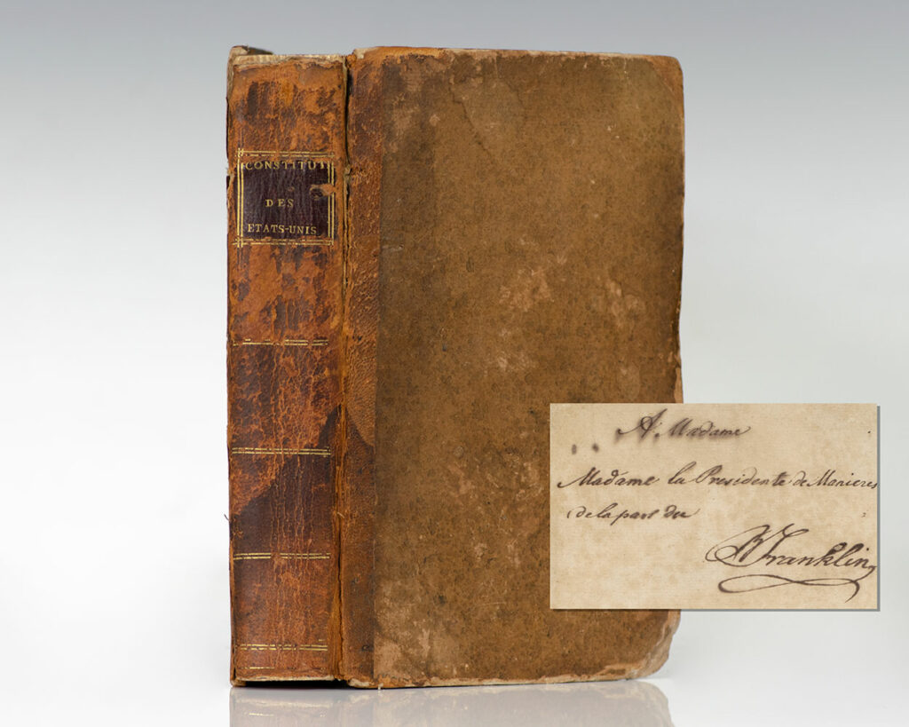 Constitutions des Treize Etats-Unis De L’Amerique. [Constitutions of the Thirteen United States of America].