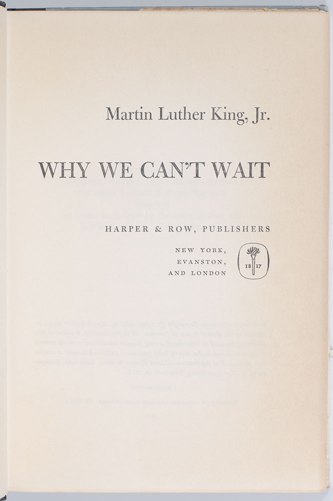 Why We Can't Wait.